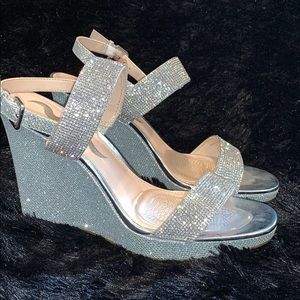 Glittery Wedge Heels
